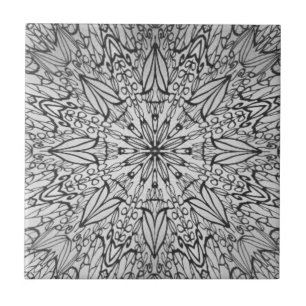 Graugeometrisches Kunstmuster Fliese