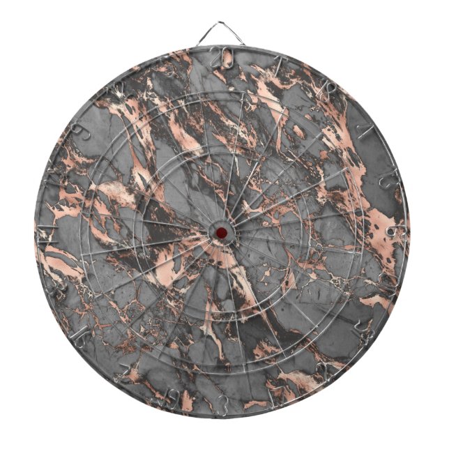 Graugold-Rose Marmor, modernes Design Dartscheibe (vorne)