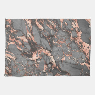 Graugold-Rose Marmor, modernes Design Geschirrtuch