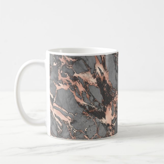 Graugold-Rose Marmor, modernes Design Kaffeetasse (Links)