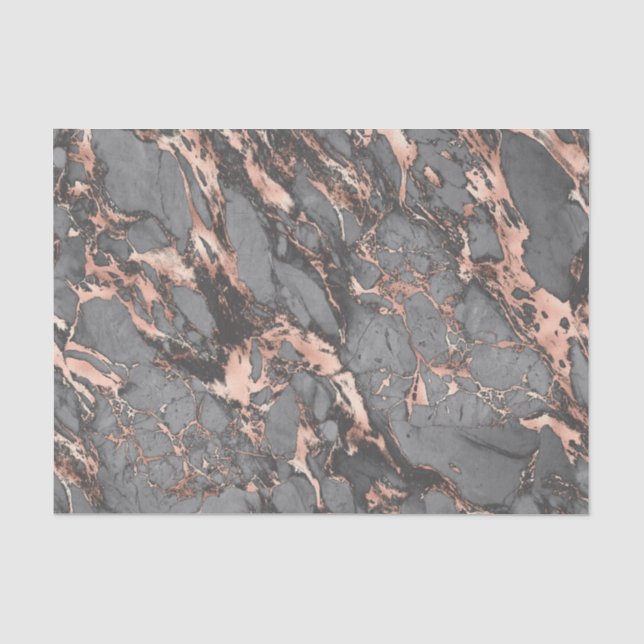 Graugold-Rose Marmor, modernes Design Seidenpapier (Vorderseite)