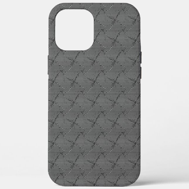 Graugrau mit kleinen Streifen und pixelig Case-Mate iPhone Hülle (Rückseite)