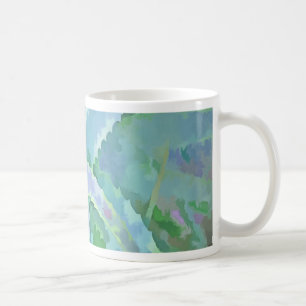 Graugrüne Aloe Abstrakte Malerei Kaffeetasse