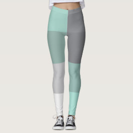 Graugrüne Quadrate Leggings