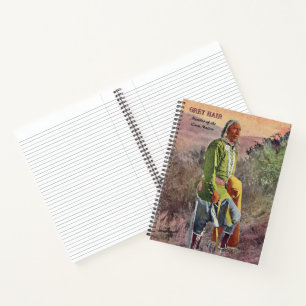 Grauhaariges Indianer Notizbuch