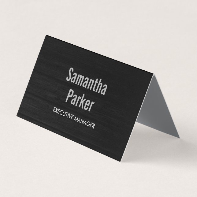 Grauholz zeitgenössisch Minimalistisch modern Visitenkarten (Vorderseite)