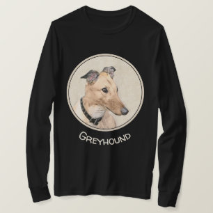 Grauhound-Malerei - Niedliche Original Hundekunst T-Shirt