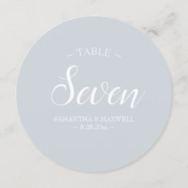 Graukalligraphie-Tischnummer Einladung