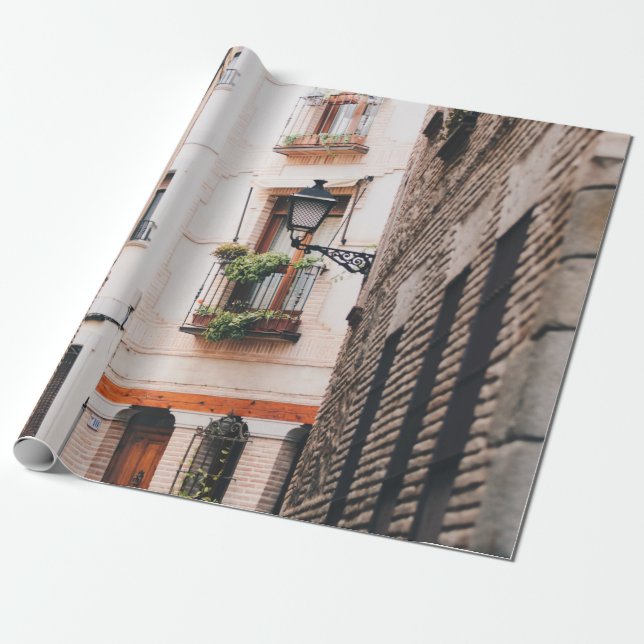 GRAUKONKRETE ALLEY AM TAG GESCHENKPAPIER (Ungerollt)