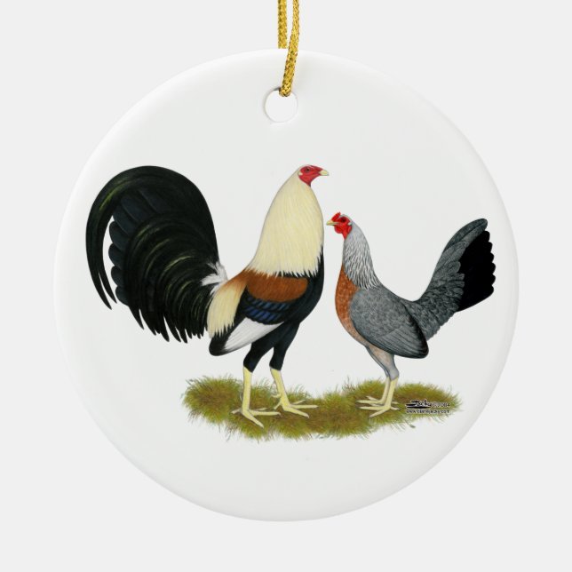 Graukopfpaare Keramikornament (Vorne)
