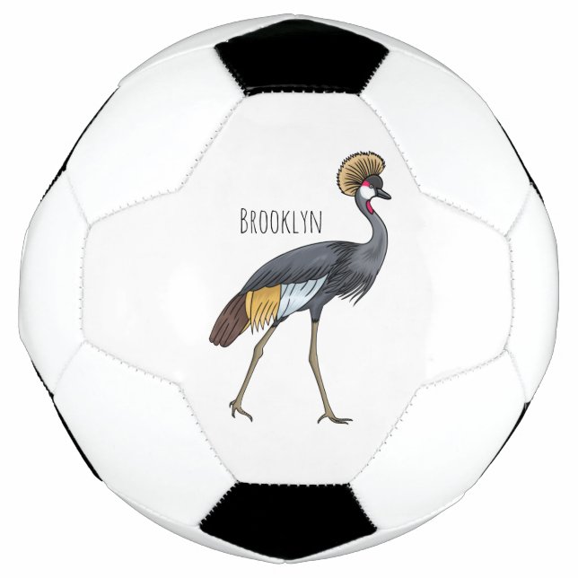 Graukranichkraniche Cartoon Fußball (Vorderseite)