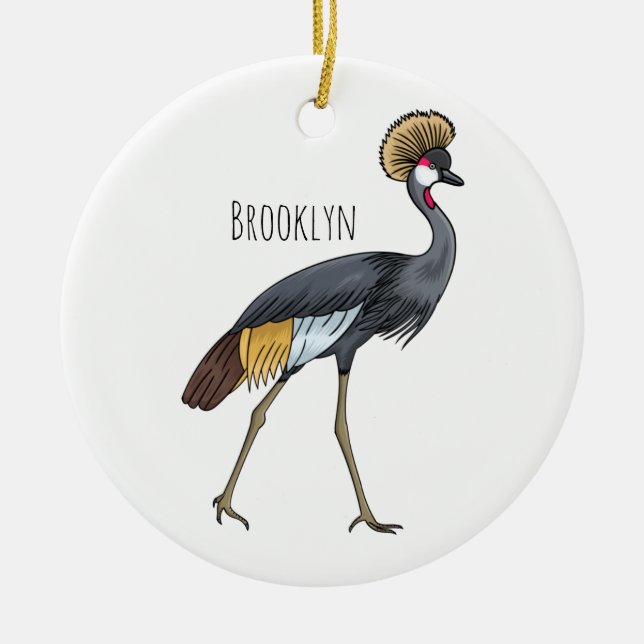 Graukranichkraniche Cartoon Keramik Ornament (Vorne)