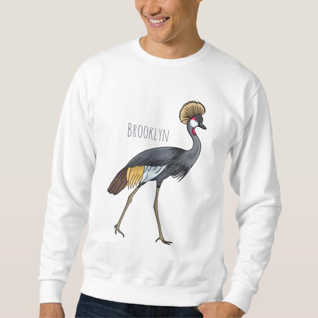Graukranichkraniche Cartoon Sweatshirt (Vorderseite)