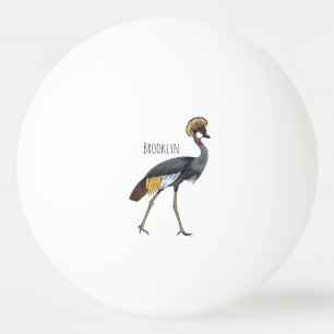 Graukranichkraniche Cartoon Tischtennisball
