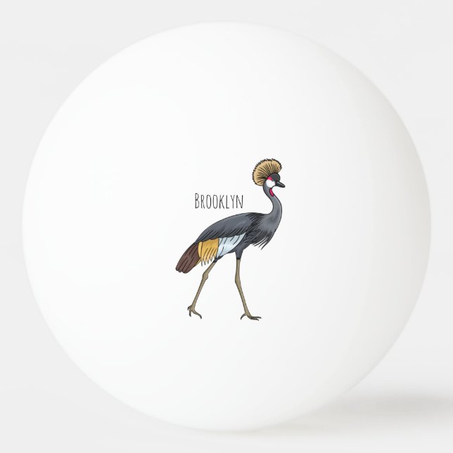 Graukranichkraniche Cartoon Tischtennisball (Vorderseite)