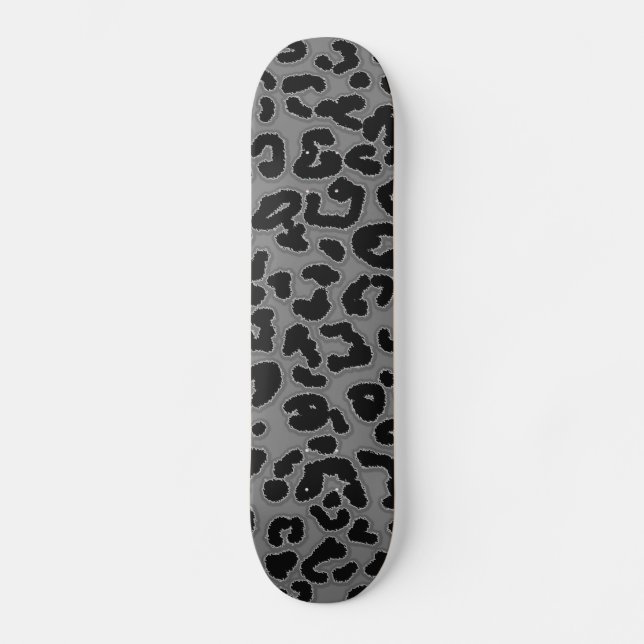 Grauleopard-Tierdruck Skateboard (Vorderseite)