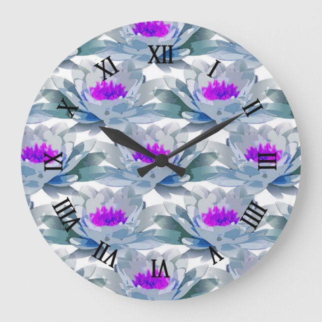 Graulila Große Wanduhr (Vorderseite)