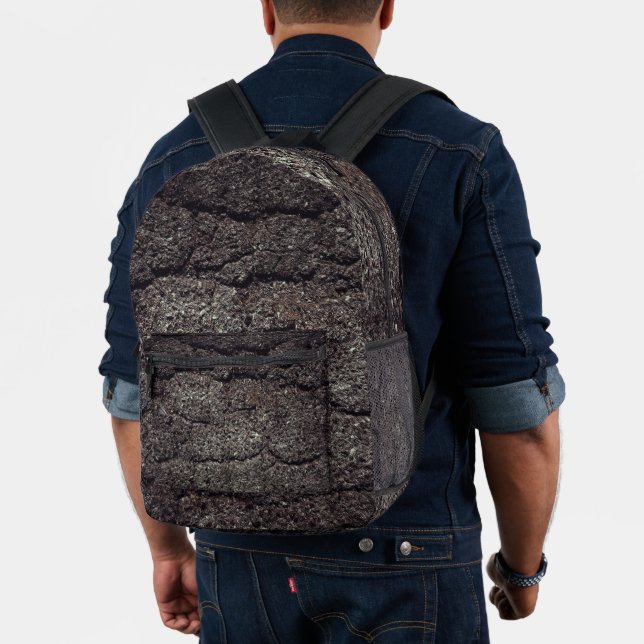 Graulinien aus gebrochenem Asphalt Bedruckter Rucksack (Insitu (Modell))