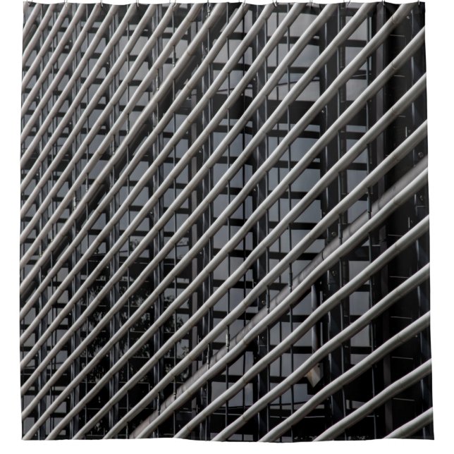 Graumetallrahmen Duschvorhang (Vorderseite)