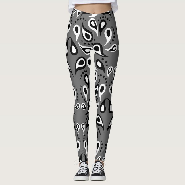 Graupaisley Leggings (Vorderseite)