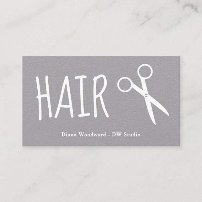 Graupapier White Haresser Business Card Visitenkarte (Vorderseite)