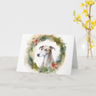 Graupapst Weihnachtskranz Festiver Hund Karte
