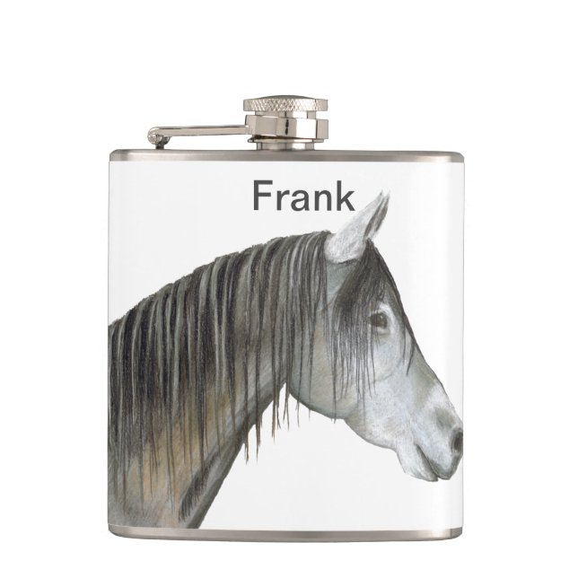 Graupferd Flachmann (Vorderseite)