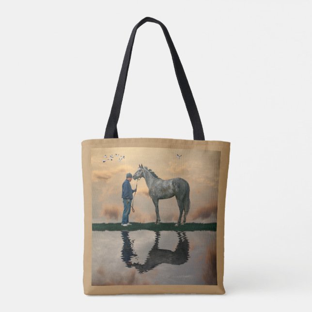 Graupferd und Groom OTTB Tasche (Rückseite)
