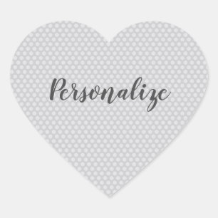 Graupolka-Punkte Herz-Aufkleber