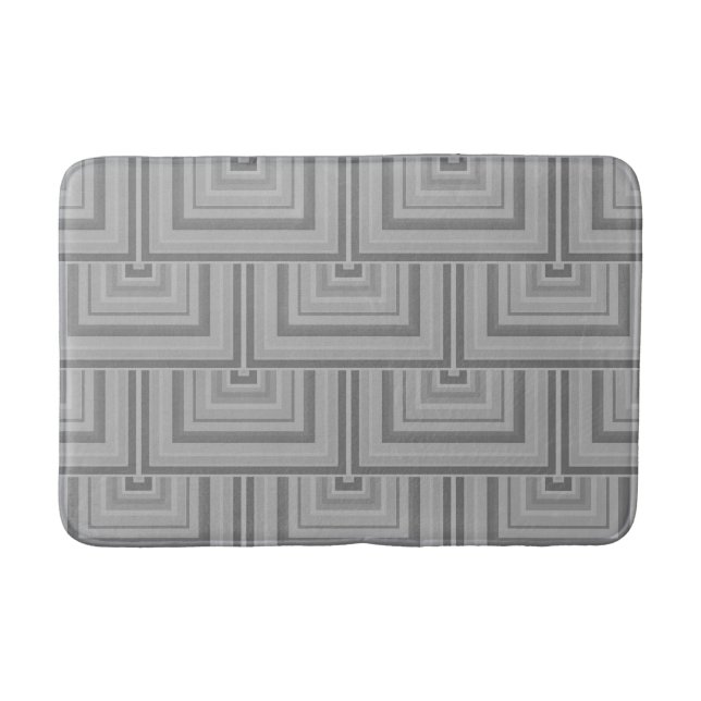 Grauquadratische Waage Badematte (Vorderseite)