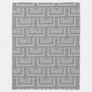 Grauquadratische Waage Fleecedecke