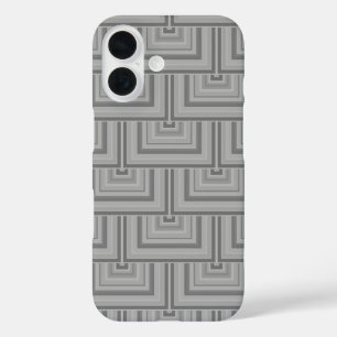 Grauquadratische Waage iPhone 16 Hülle