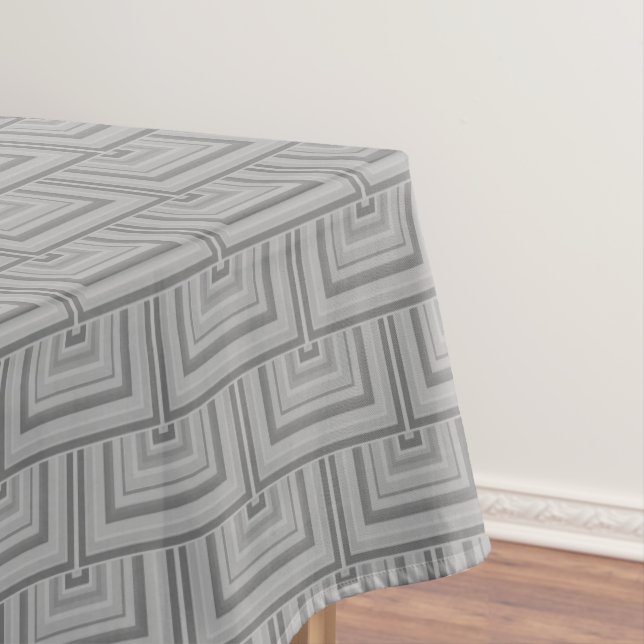 Grauquadratische Waage Tischdecke (Beispiel)