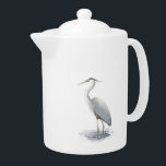 Graureiher<br><div class="desc">Dieser Entwurf ist von meiner ursprünglichen Aquarellillustration eines Graureihers. Dieser schöne Vogel ist ein reizender Anblick, und sein würdevolles Form- und Schiefergraugefieder stellen diese friedliche und nützliche Teekanne ein einzigartiges und elegantes Stück der Natur für Ihr Zuhause und Küche - oder für ein spezielles Geschenk her.</div>