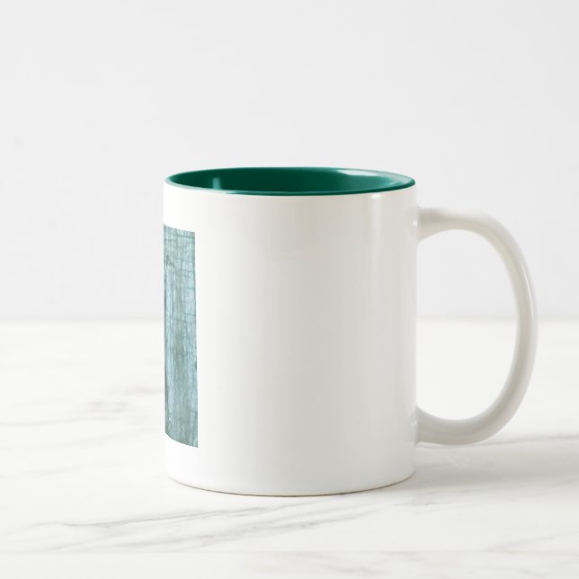 Graureiher an der Dämmerung Zweifarbige Tasse (Rechts)