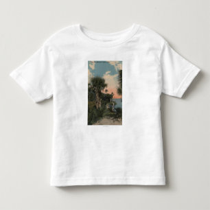 Graureiher auf Florida-Küsten-Strand Kleinkind T-shirt