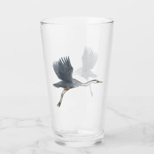 Graureiher im Flug Glas