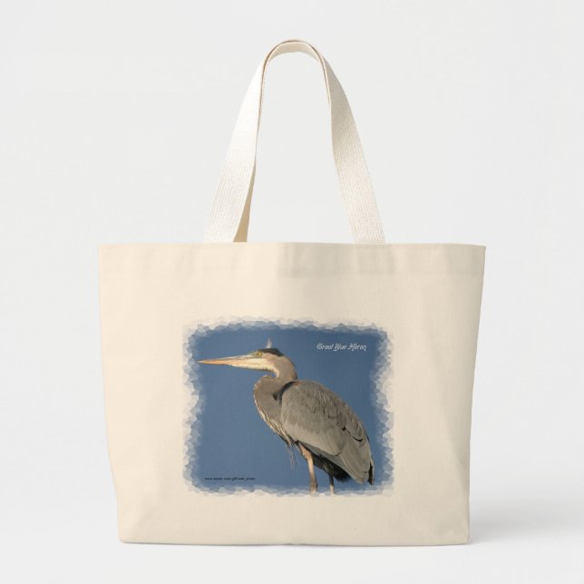 Graureiher-Tasche Jumbo Stoffbeutel (Vorne)