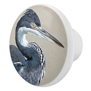 Graureiher-Vogel-Tier-Tier-Griff Keramikknauf