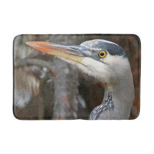 Graureiher-Vogel-Tier-Tierbad-Matte Badematte