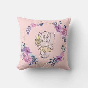 Graurosa Elephant Girl Modern Baby for Kids Kissen