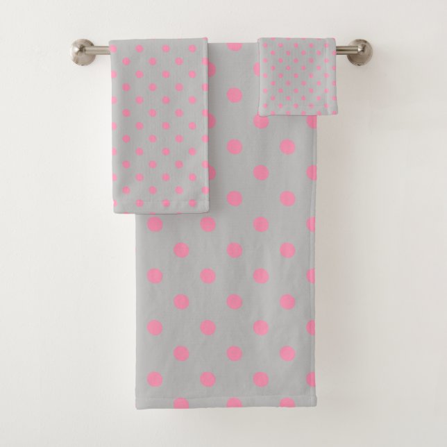 Graurosa Polka Dot Badhandtuch Set (Insitu)