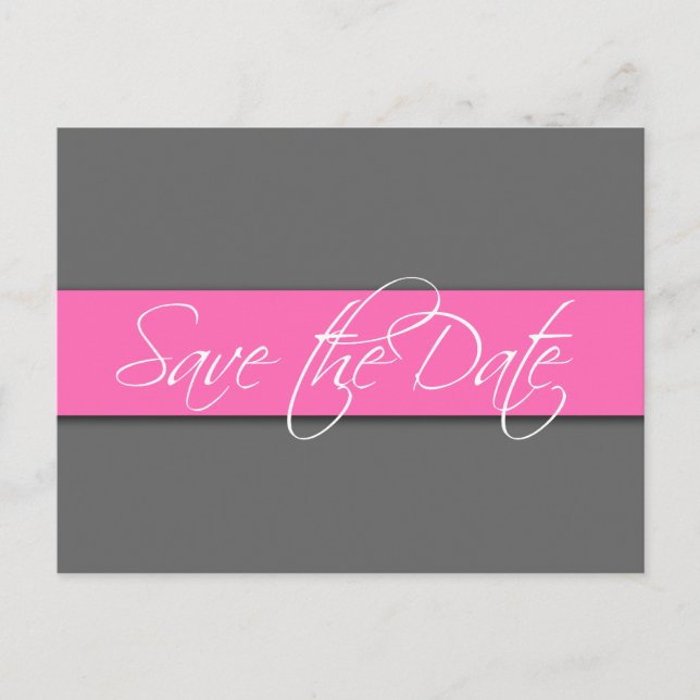 Graurosa Save the Date Postkarte (Vorderseite)
