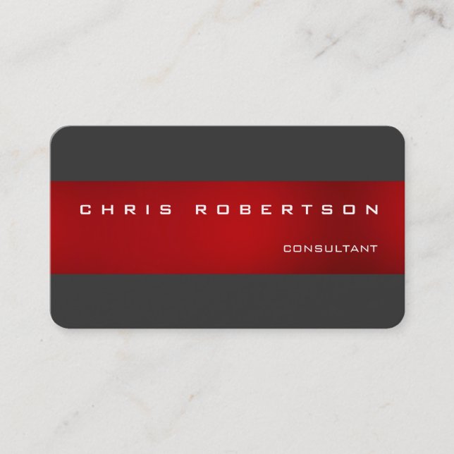 Graurote, attraktive, charmante Visitenkarte (Vorderseite)