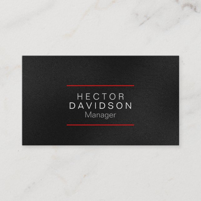 Graurote weiße, moderne Business Card Visitenkarte (Vorderseite)