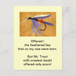 "Grausame Forelle" Postkarte "Güterzug"