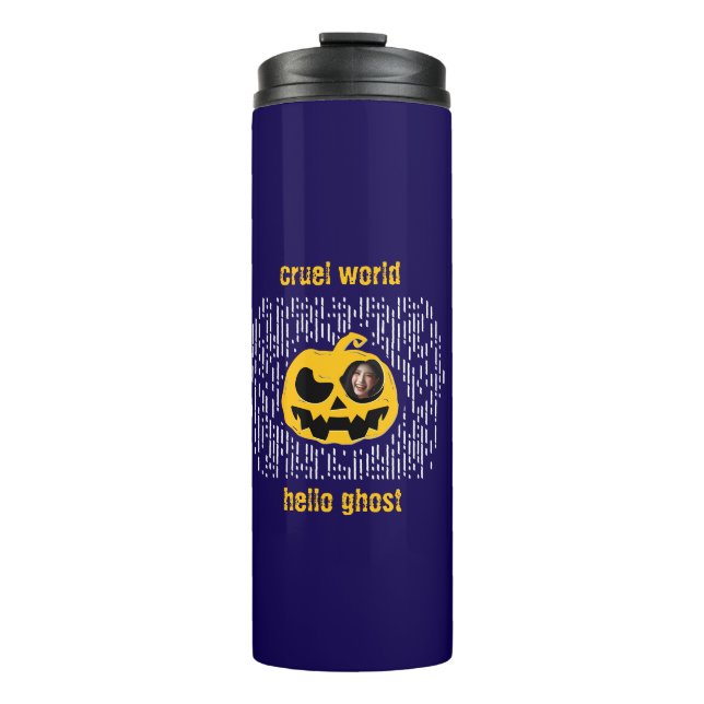 Grausame Welt Thermosbecher (Vorderseite)