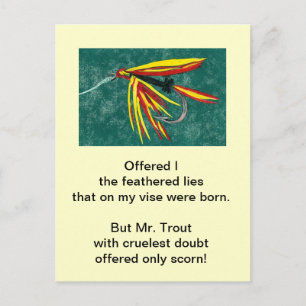 "Grausamer Trout" Postkarte "Firecracker"