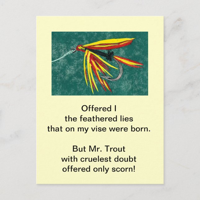 "Grausamer Trout" Postkarte "Firecracker" (Vorderseite)