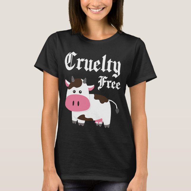 Grausames Gratis Go Vegan & Stopp Töten von Tieren T-Shirt (Vorderseite)